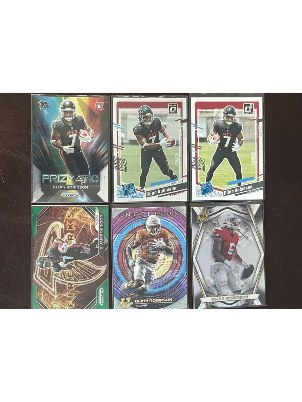 BIJAN ROBINSON 2023 ROOKIE PANINI & TOPPS COLLECTION DONRUSS OPTIC + NM